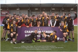 St Peter's Y11 Boys Winners 2016